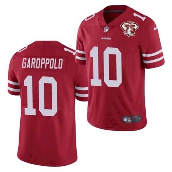 Nike 49ers 10 Jimmy Garoppolo Red 75th Anniversary Vapor Untouchable Limited Jersey Dzhi,We sell and wholesale Nike 49ers 10 Jimmy Garoppolo Red 75th Anniversary Vapor Untouchable Limited Jersey Dzhi on line form chian!